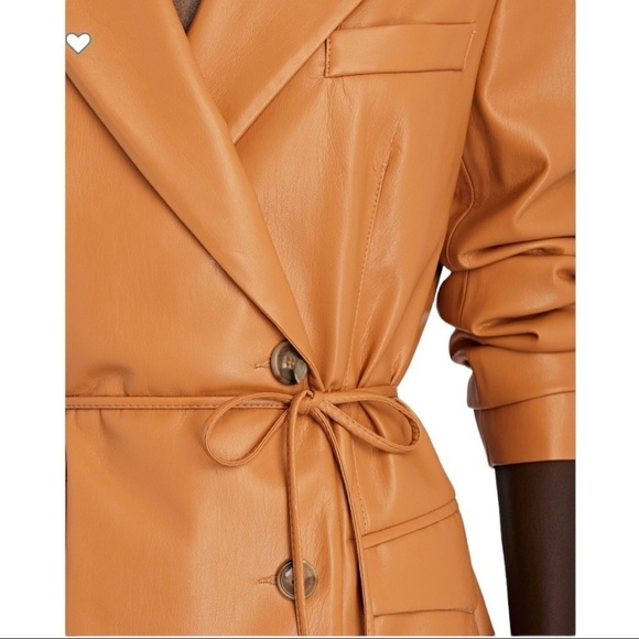 NWT NANUSHKA Remi Vegan Leather Blazer Dress - Picture 6 of 9